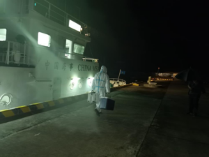 Jiangmen: sea patrol ship emergency transfer Taishan Chuandao nucleic acid samples